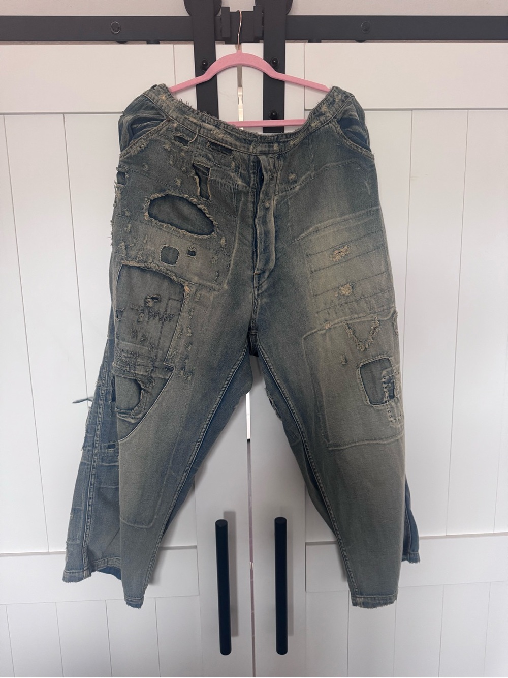 Womens Magnolia Pearl Washed Indigo Denim Pants Jeans Adjustable O/S